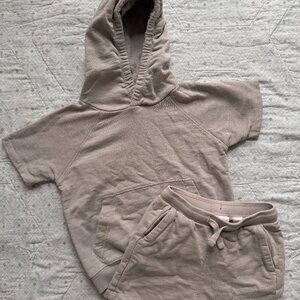 Zara Hoodie Shorts Set